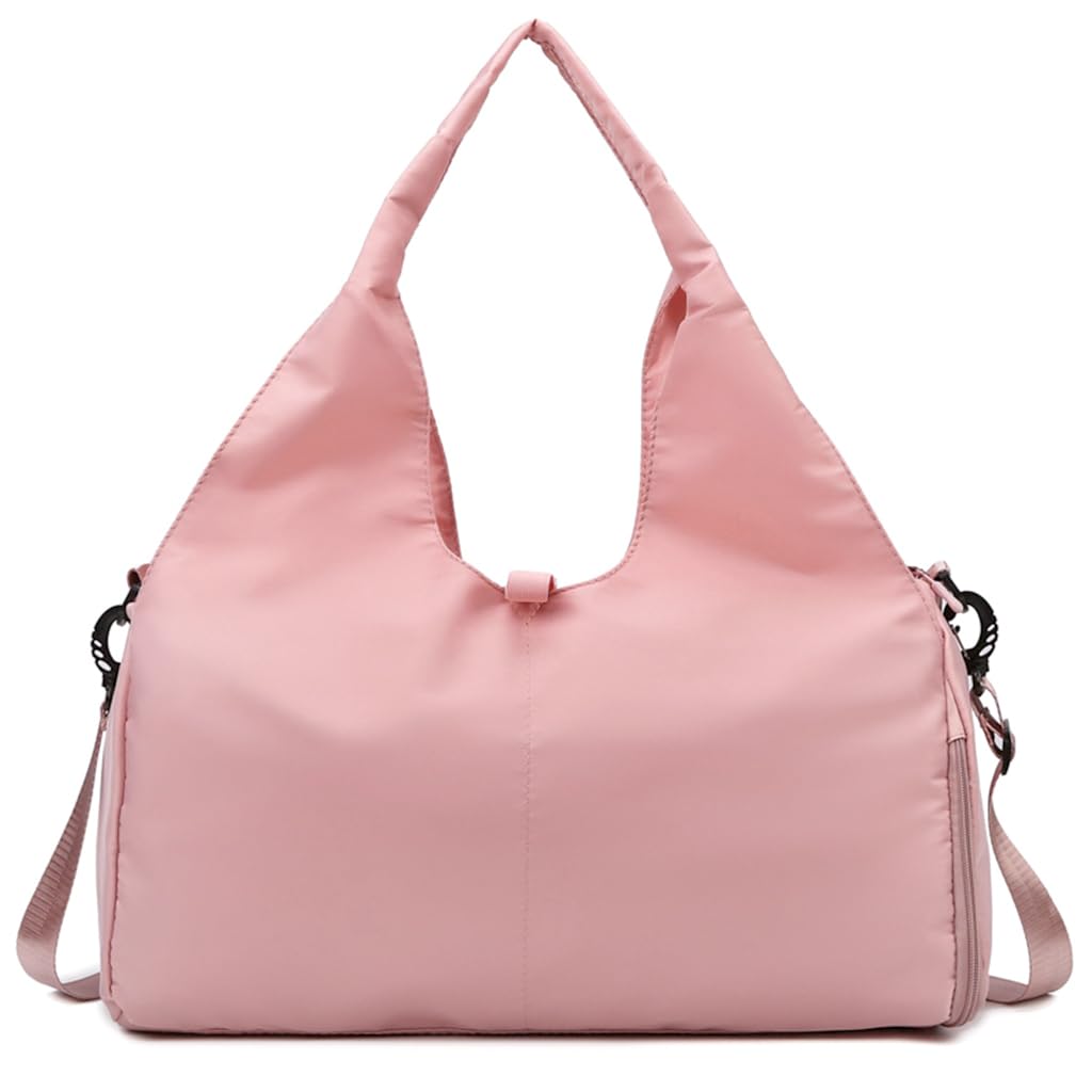 PALAY Women Gym Bag Fitness Handbag Large Duffle Bag Oxford Cloth Waterproof Fitness Bag with Shoes Compartment Yoga Mat Bag Travel Duffle Bag, Pink PALAY Women Gym Bag Fitness Handbag Large Duffle Bag Oxford Cloth Waterproof Fitness Bag with Shoes Compartment Yoga Mat Bag Travel Duffle Bag, Pink